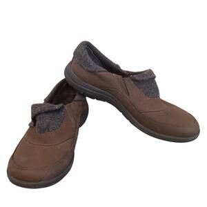 Merrell Bracken Slip On Shoes Mule Comfort Brown Leather Womens US 8.5 EU 39